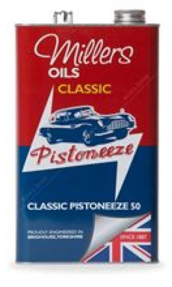 Millers Oils Pistoneeze Classic 50 Monograde Mineral Engine Oil - 5 Litres
