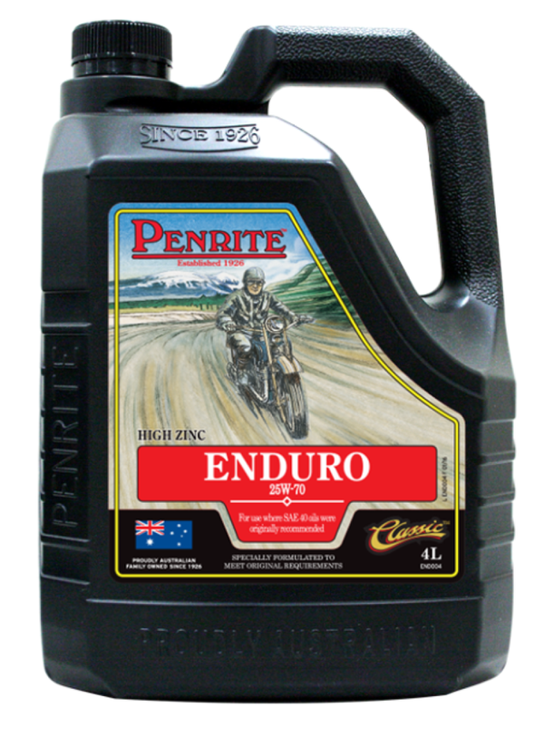 Penrite Classic Oils Enduro 25W-70 4 Litres Large Capacity older Motorcycles