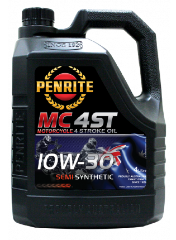 Penrite MC-4 Semi Synthetic 10W-30 Motorcycle 4 Stroke Oil, 4 Litres