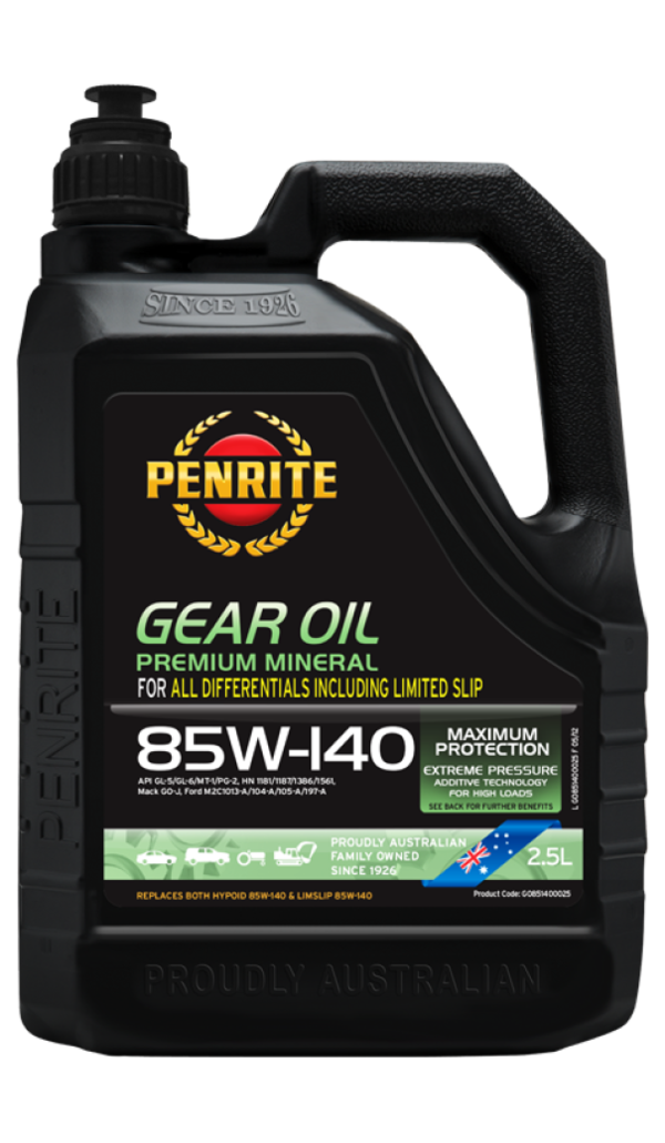 Penrite 85W-140 Gear Oil for Differentials incl Limited Slip 2.5 Litres
