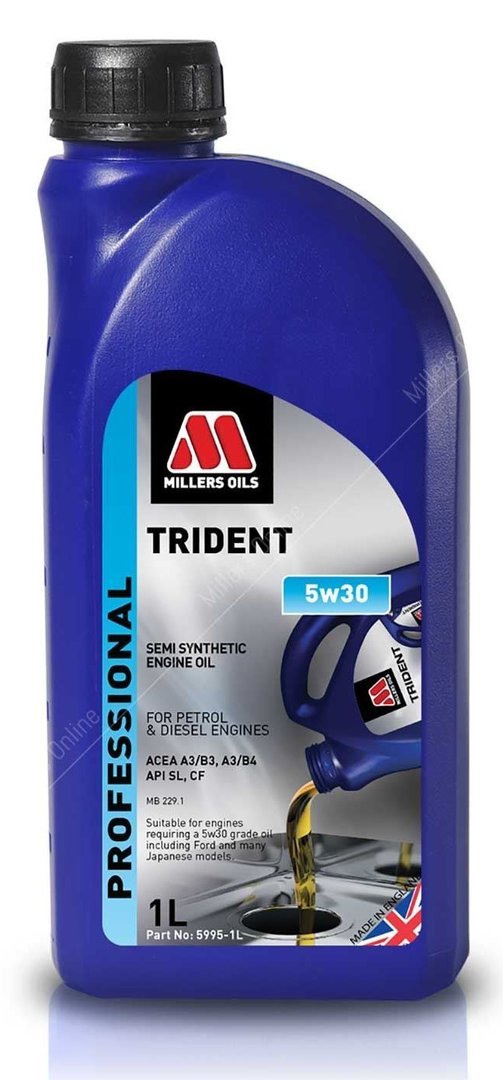 Millers Oils Trident 5w30 A3/B4 Semi Synthetic Engine Oil 1 Litre