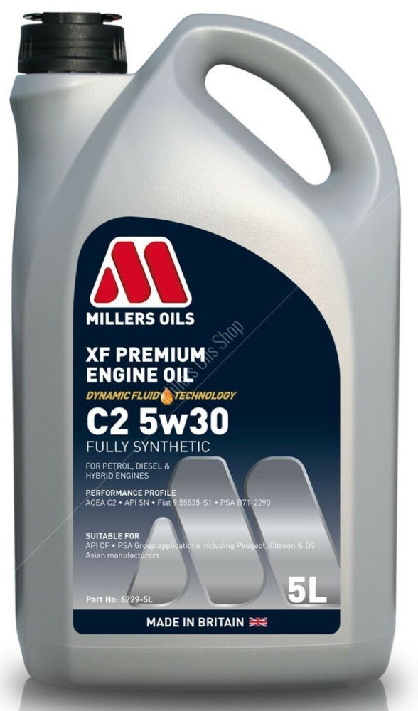 Millers Oils XF Premium 5w30 C2 SN Engine Oil, 5 litre