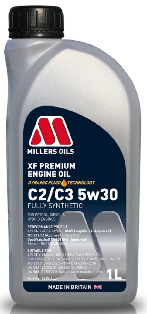 Millers Oils XF Premium 5w30 C2 C3 Engine Oil, 1 Litre