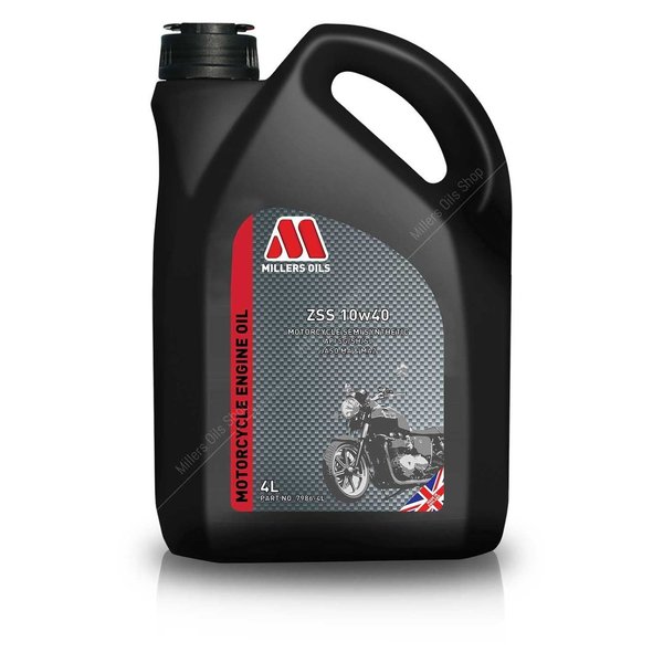 Millers Oils ZSS 4T 10W40 Semi Synthetic Motorcycle Engine Oil 4 Litre