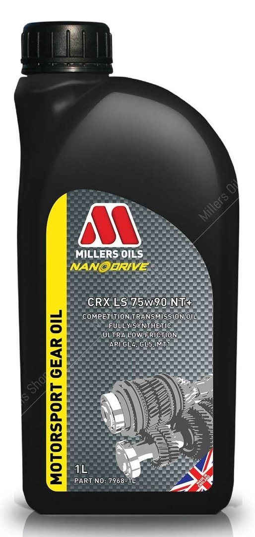 Millers Oils CRX LS 75w90 NT+ Fully Synthetic Competition Transmission Oil 1 Litre