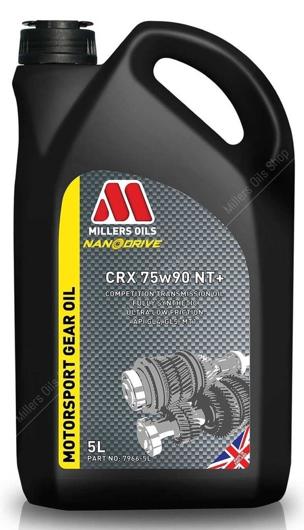 Millers Oils CRX 75w90 NT+ Fully Synthetic Competition Transmission Oil 5 Litre
