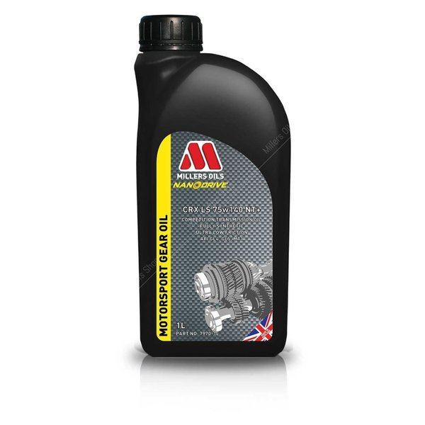 Millers Oils CRX LS 75w140 NT+ Fully Synthetic Competition Transmission Oil 1 Litre