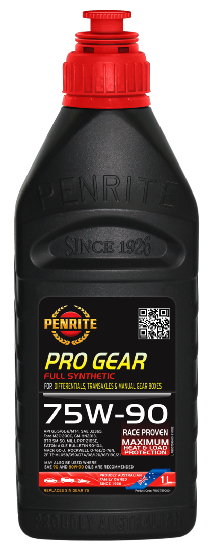 Penrite Pro Gear 75W-90 GL5 GL6 Fully Synthetic Gear Oil incl Limited Slip 1 Litre