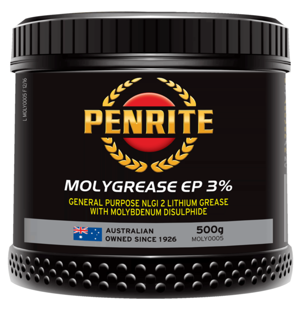 Penrite Molygrease EP 3% NLGI 2 Lithium Grease with Molybdenum Disulphide 500g