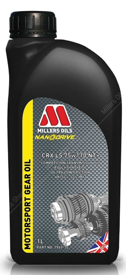 Millers Oils CRX LS 75w110 NT+ Fully Synthetic Competition Transmission Oil 1 Litre