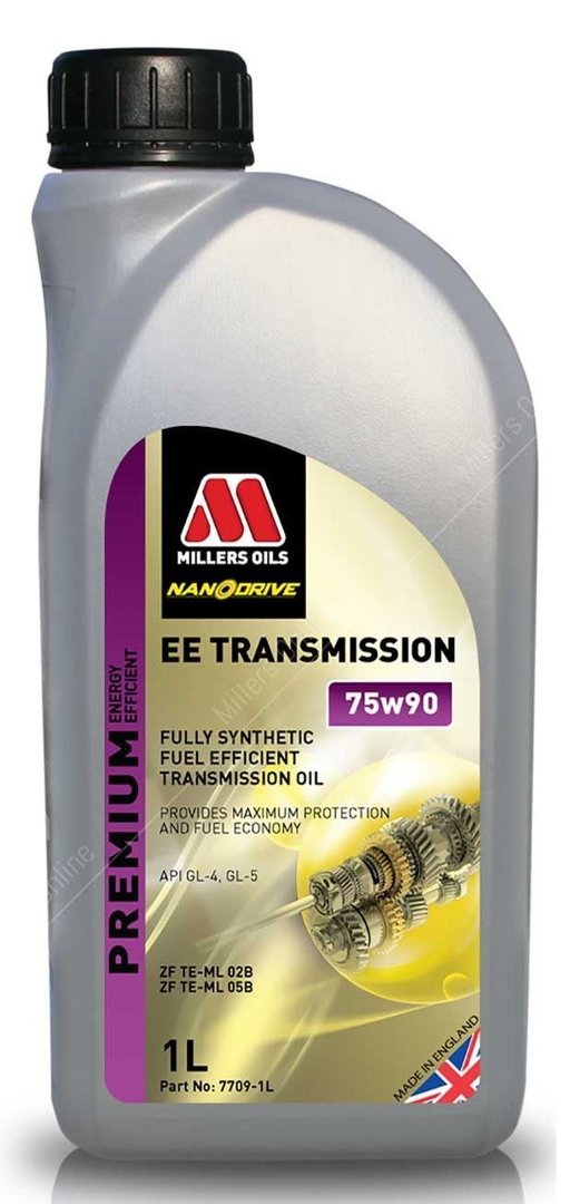 Millers Oils EE Transmission 75w90 Nanodrive Fully Synthetic Transmission Oil, 1 Litres