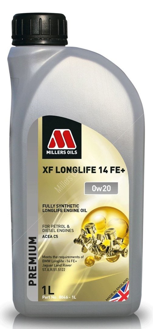 Millers Oil XF Longlife 14FE+ 0w20 Fully Synthetic Engine Oil, BMW LL-14FE+, 1 Litre