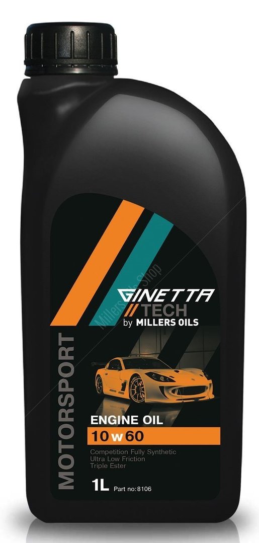Millers Oils Ginetta Tech 10W60 Motorsport Fully Synthetic Engine Oil 1 Litre