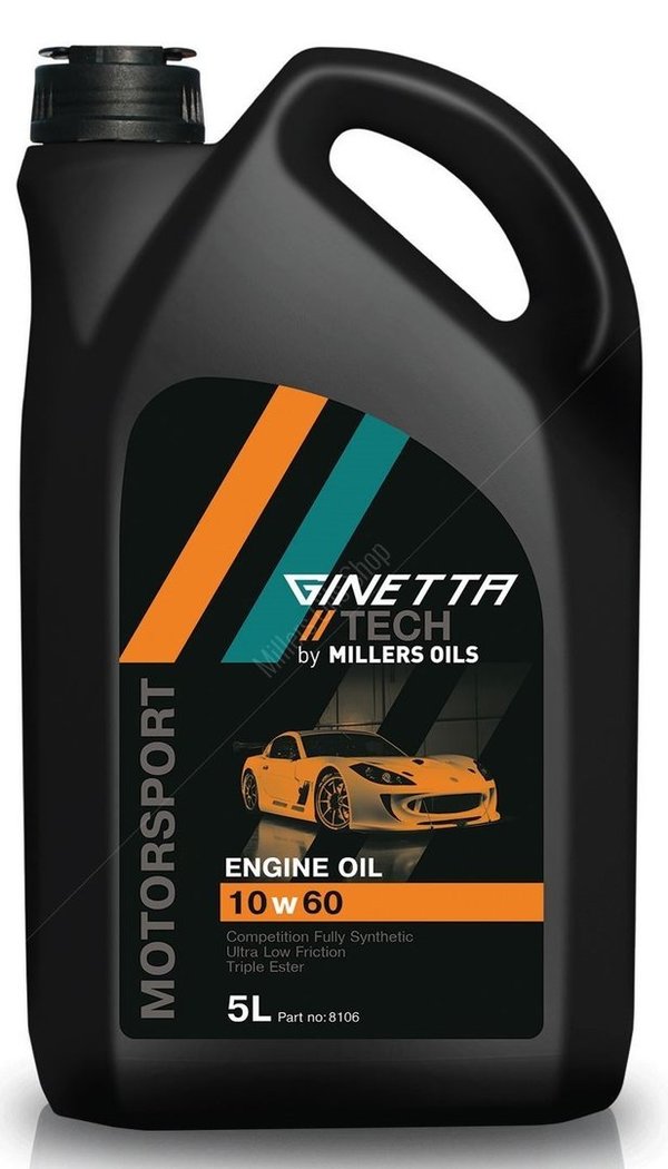 Millers Oils Ginetta Tech 10W60 Motorsport Fully Synthetic Engine Oil 5 Litre
