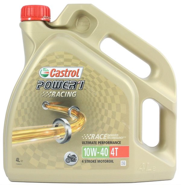 Castrol POWER 1 Racing 4T 10W-40 Fully Synthetic Motorcycle Engine Oil, 4 litres