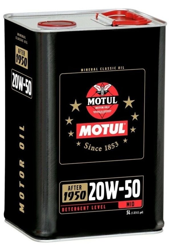 Motul Classic Oil 20W50 After 1950 Classic Engine Oil, 5 Litres