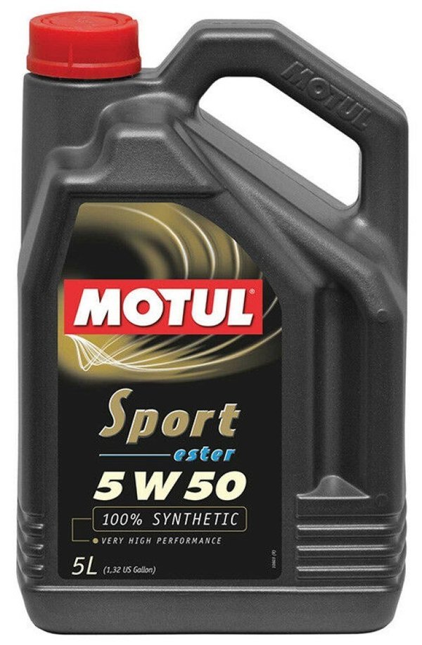 Motul Sport 5W50 Fully Synthetic Ester Engine Oil, 5 Litres