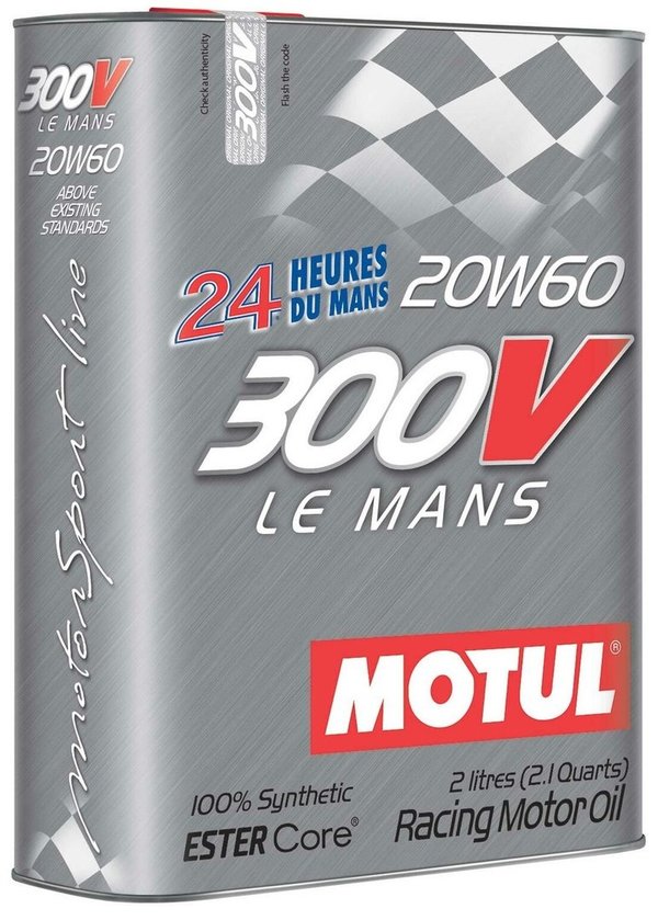 Motul 300V Le Mans 20W60 Fully Synthetic Ester Core Racing Motor Engine Oil, 2 Litres