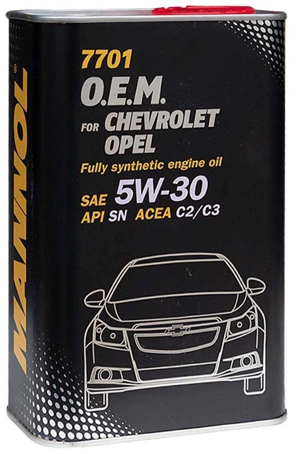 Mannol OEM for Chevrolet Opel 5W30 C2/C3 dexos2 Fully Synthetic Engine Oil, 1 Litre