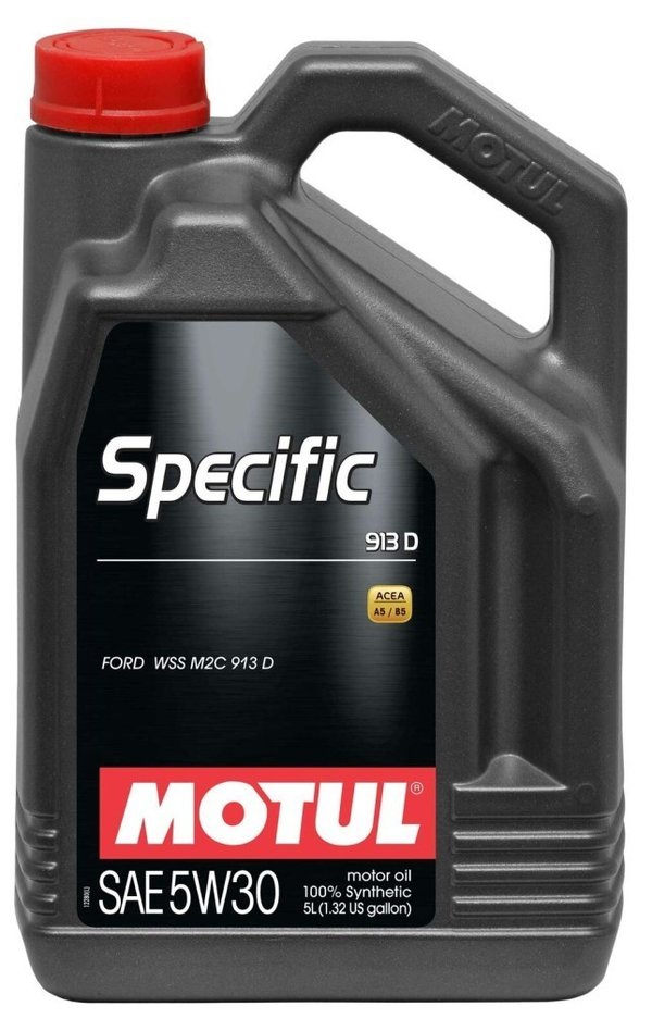 Motul Specific 913D 5W30 Fully Synthetic Engine Oil for Ford Jaguar Land Rover, 5 Litres