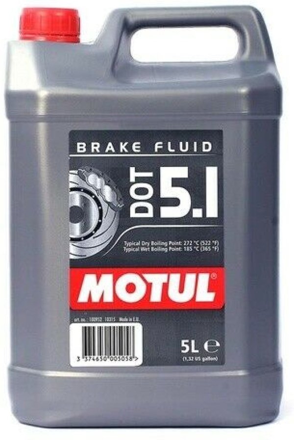 Motul DOT 5.1 Brake Fluid Long Life Fully Synthetic, 5 Litres