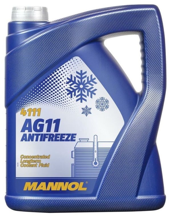 Mannol AG11 Concentrated Coolant Antifreeze, G11, VW TL774C, GS94000, 5 Litres