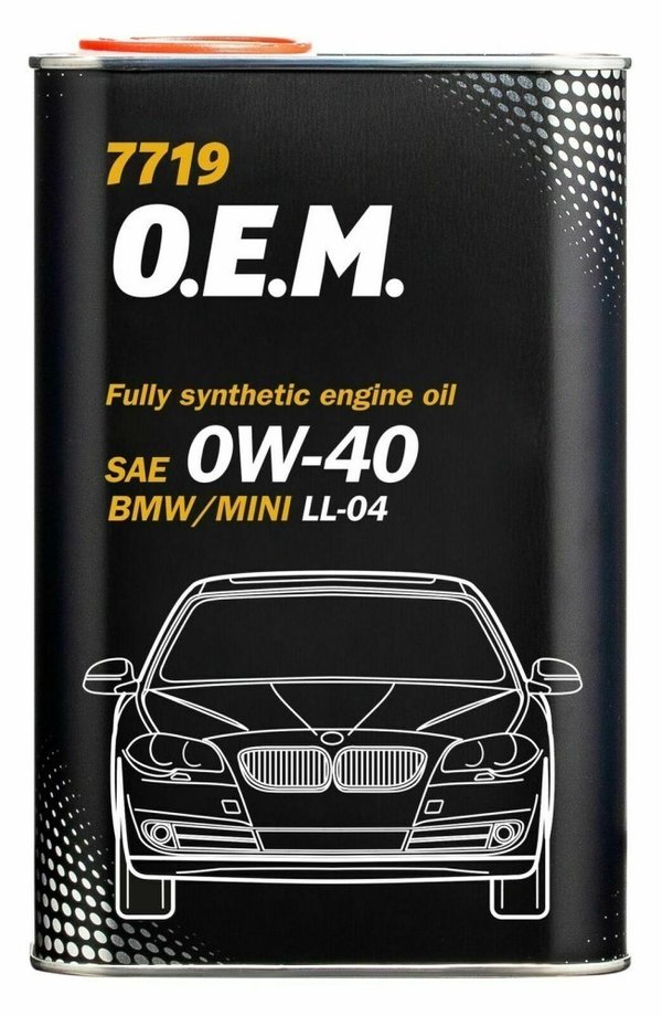 Mannol OEM for BMW Mini 0W40 C3 Fully Synthetic Engine Oil LL04 Diesel Engines, 1 Litre