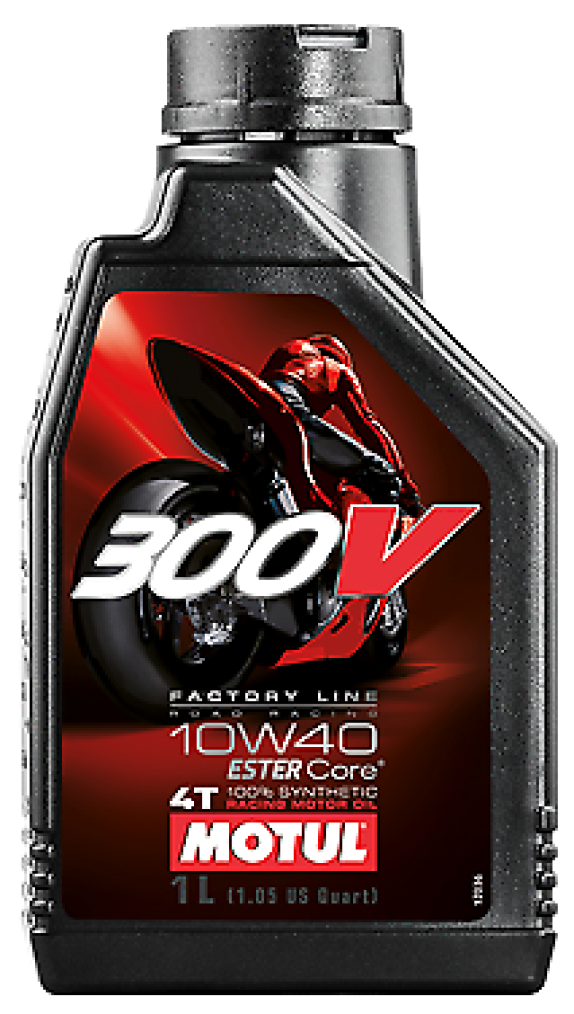 Motul 300V Factory Line 10W40 Ester Fully Synthetic Engine Oil, Road Racing, 1 Litre