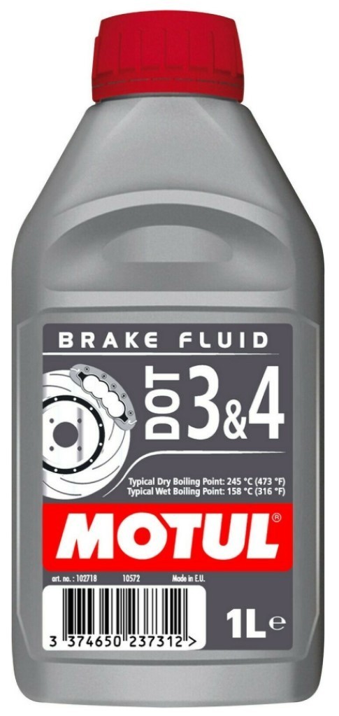 Motul DOT 3 & 4 Brake Fluid Fully Synthetic, 1 Litre