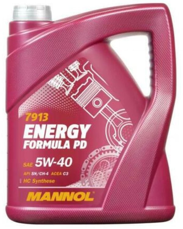 Mannol Energy Formula PD 5W40 C3 Fully Synthetic Engine Oil 502.00 505.01 229.51, 5 Litres