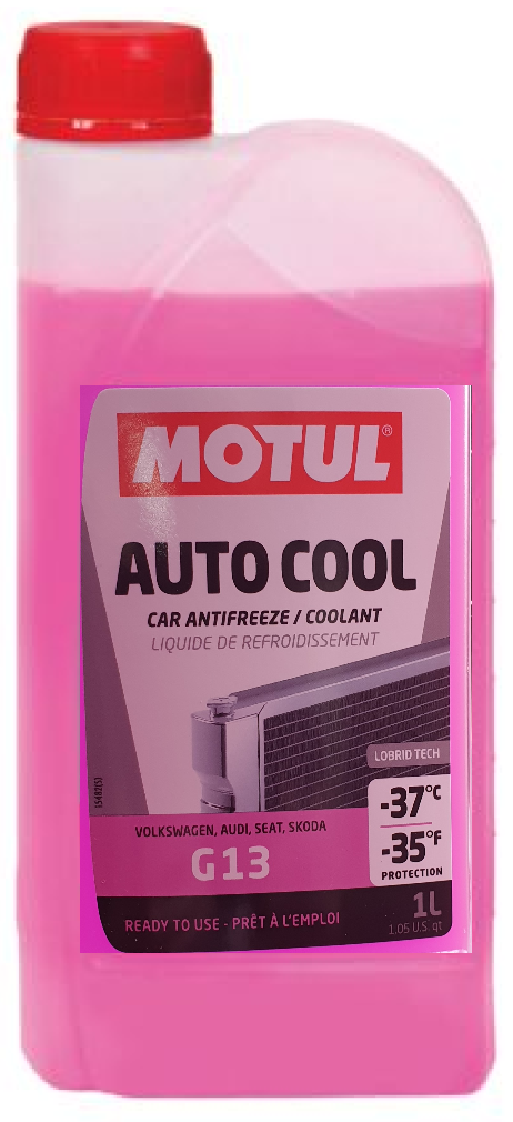 Motul Auto Cool G13 Coolant for VW Audi Seat Skoda Ready to use Antifreeze, 1 Litre