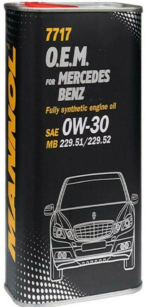 Mannol OEM for Mercedes 0W30 C2 C3 Fully Synthetic Engine Oil MB 229.51 229.52, 1 Litre