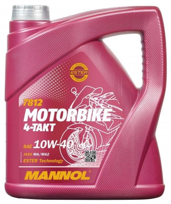 Mannol Motorbike 4T 10W40 Fully Synthetic Ester Engine Oil, 4 Litres