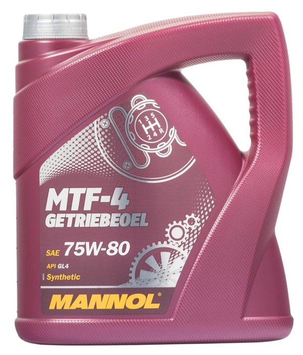 Mannol MTF-4 SAE 75W80 GL4 Fully Synthetic Gear Oil, 4 Litres