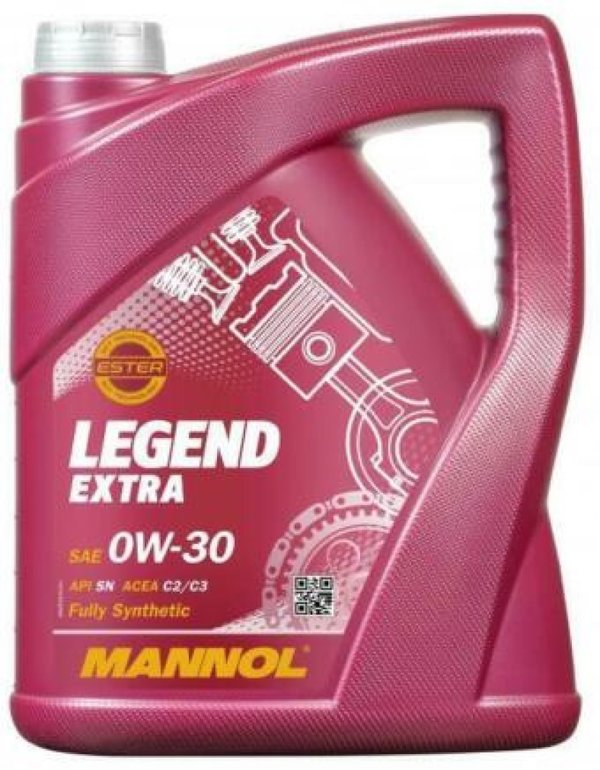 Mannol Legend Extra 0W30 C2/C3 Fully Synthetic Ester Engine Oil, STJLR.03.5007, 5 Litres