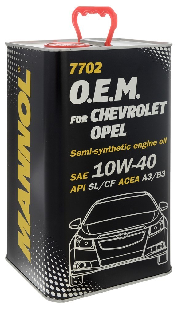 Mannol OEM for Chevrolet Opel 10W40 A3 B3 Semi Synthetic Engine Oil, 4 Litres