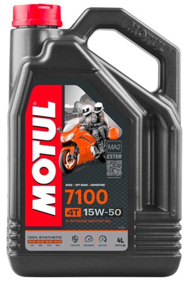 Motul 7100 4T 15W50 Fully Synthetic Ester Engine Oil, 4 Litres