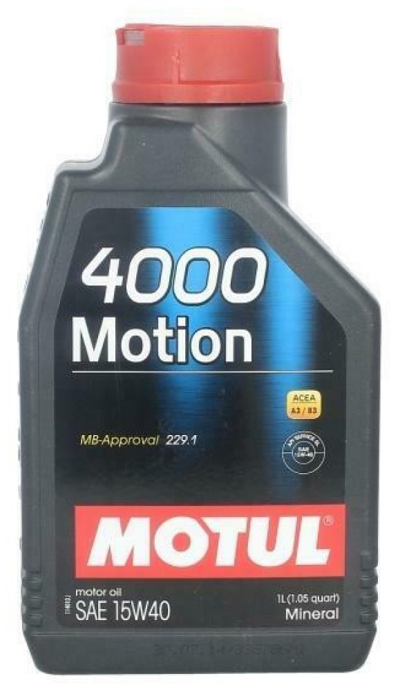 Motul 4000 Motion 15W40 A3/B4 Mineral Engine Oil 229.1, 1 Litre