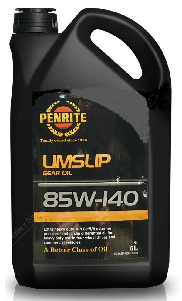 Penrite Limslip 85W140 GL5 GL6 Mineral Gear Oil Limited Slip Differential, 5 Litres