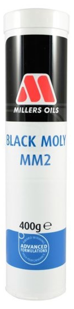 Millers Oils Black Moly MM2 Grease Cartridge MM 2 Molybdenum, 400g