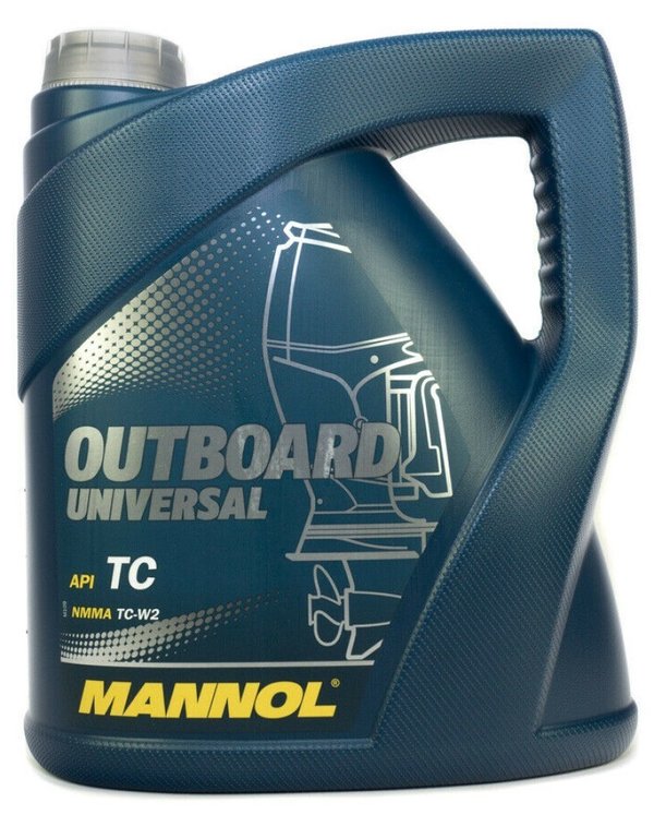 Mannol Outboard Universal 2-Stroke Marine Engine Oil, API TC, NMMA TC-W2, 4 Litres