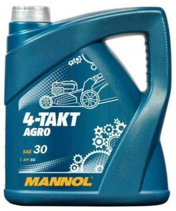 Mannol Agro 4T SAE 30 4 stroke Garden Engine Oil API SG JASO MA/MA2, 4 Litres