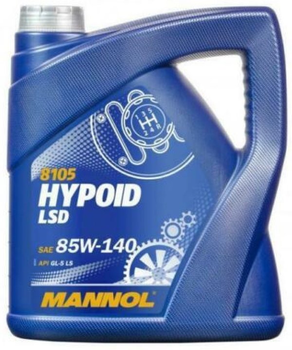 Mannol Hypoid LSD 85W140 Mineral Gear Oil API GL5 Limited Slip Heavy Duty, 4 Litres