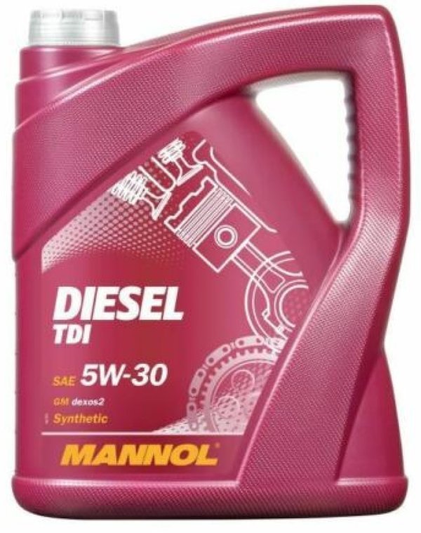 Mannol Diesel TDI 5W30 C2 C3 Fully Synthetic Engine Oil, STJLR.03.5005, 505.01, 5 Litres