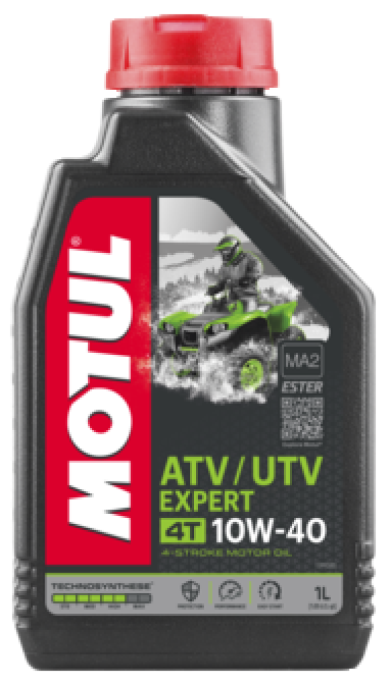 Motul ATV UTV Expert 4T 10W40 Semi Synthetic Ester Engine Oil, JASO MA2, 1 Litre