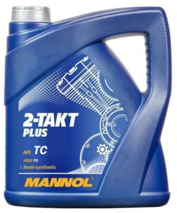 Mannol 2-T Plus Universal Semi Synthetic 2 Stroke Oil, JASO FD API TC, 4 Litres