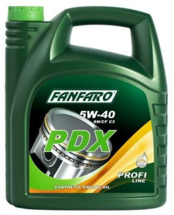 FANFARO PDX 5W40 C3 Fully Synthetic Ester Engine Oil, LL04 505.01 502.00, 5 Litres
