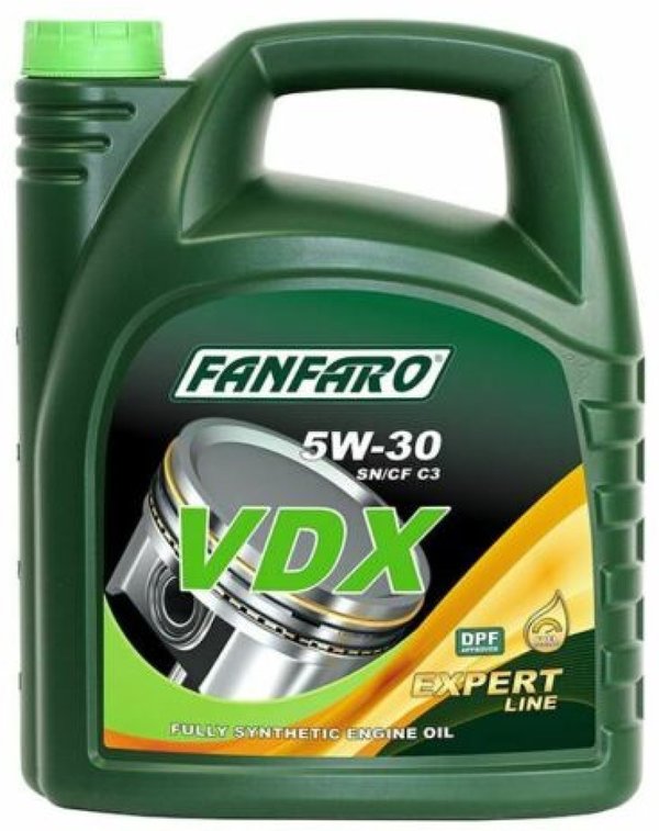 FANFARO VDX 5W30 C3 SN Fully Synthetic Ester Engine Oil, LL04 505.00, 5 Litres