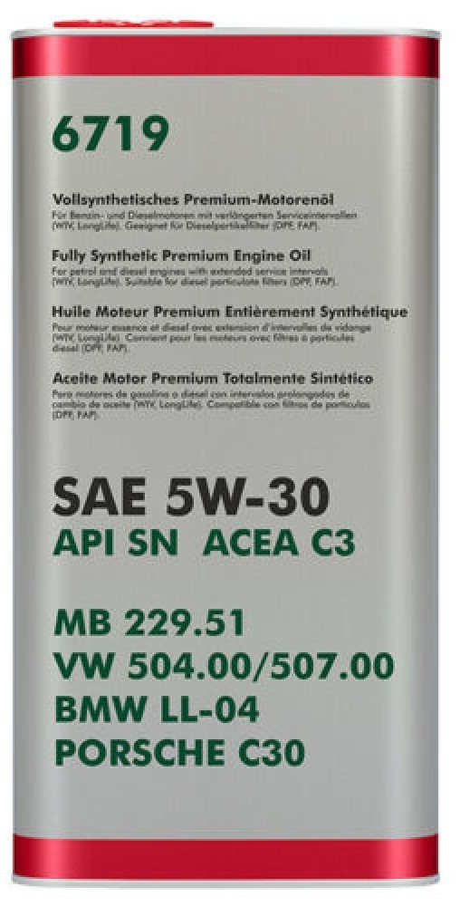 Fanfaro 5W30 C3 Fully Synthetic Engine Oil for VW 504.00 507.00, 5 Litres