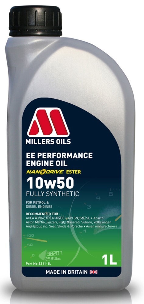 Millers EE Performance 10W50 Fully Synthetic Nanodrive Ester Engine Oil, 1 Litre